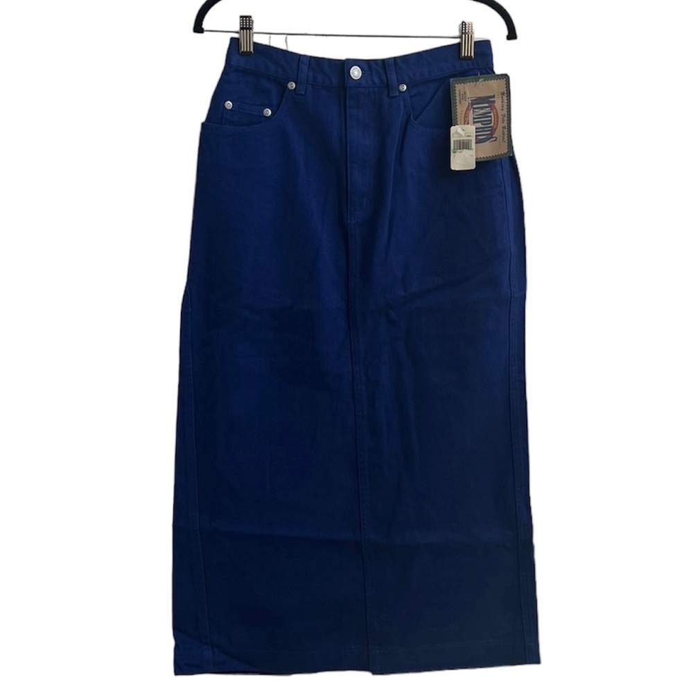 NWT Memphis Dungaree Dark Cobalt Jean Vintage Maxi Skirt